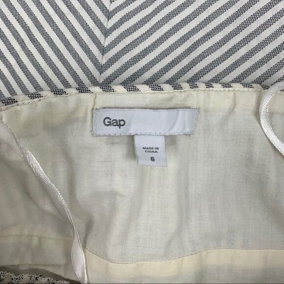 Gap Strapless Button-Front Sundress Size 6 White & Gray Stripe - Picture 7 of 10